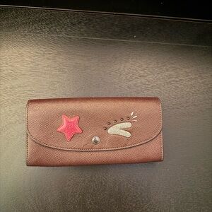 Coach Wallet with Pink Star and Silver Accent